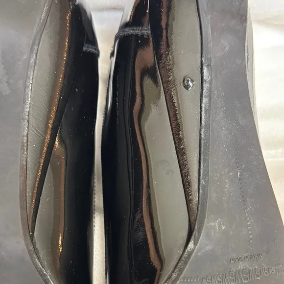 Stuart Weitzman Black Peep Toe Flats - Size 11 - Picture 4 of 11